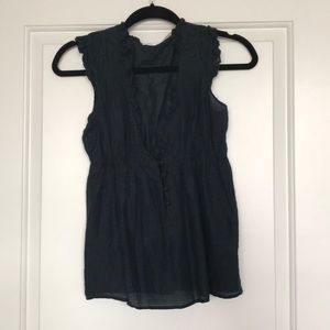 Urban outfitters silk babydoll blouse